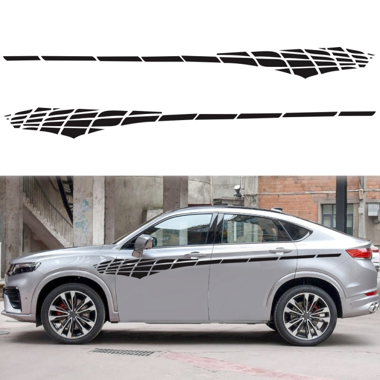2 PCS/Set D-501 Plaid Pattern Car Modified Decorative Sticker(White) - Decorative Sticker by PMC Jewellery | Online Shopping South Africa | PMC Jewellery | Buy Now Pay Later Mobicred