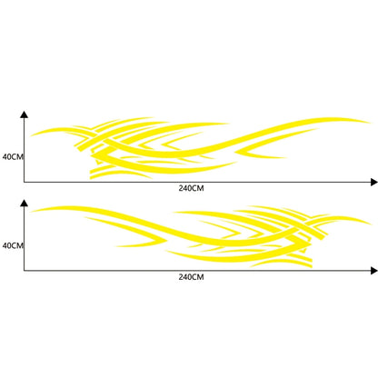2 PCS/Set D-503 Totem Pattern Car Modified Decorative Sticker(Yellow) - Decorative Sticker by PMC Jewellery | Online Shopping South Africa | PMC Jewellery | Buy Now Pay Later Mobicred