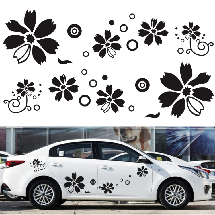 2 PCS/Set D-510 Flowers Pattern Car Modified Decorative Sticker(Blue) - Decorative Sticker by PMC Jewellery | Online Shopping South Africa | PMC Jewellery | Buy Now Pay Later Mobicred