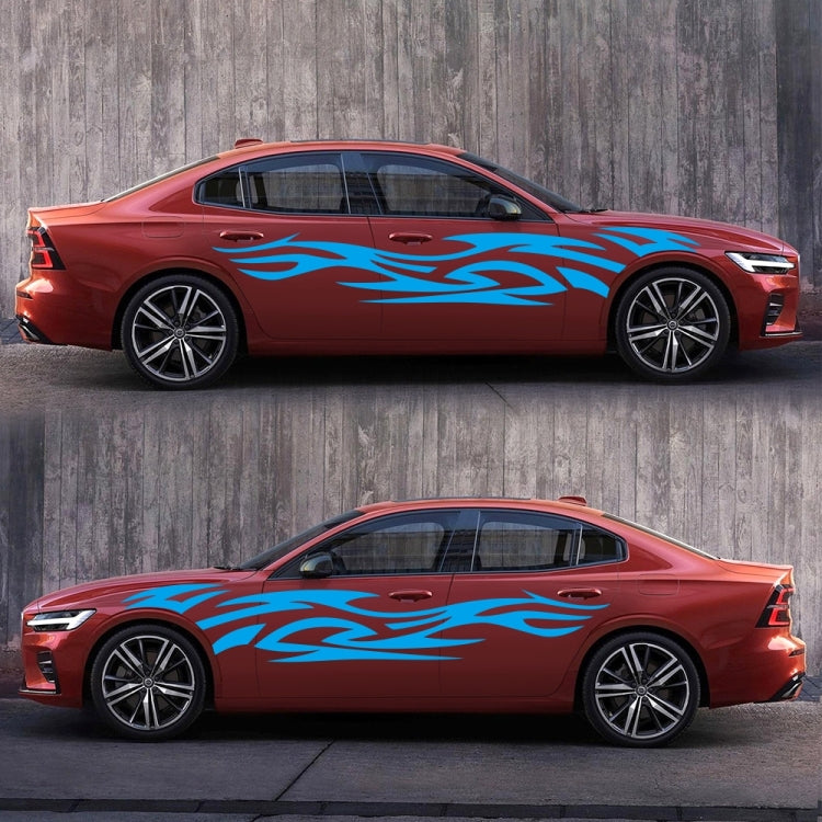 2 PCS/Set D-521 Fire Totem Pattern Car Modified Decorative Sticker(Blue) - Decorative Sticker by PMC TechLife | Online Shopping South Africa | PMC TechLife | Buy Now Pay Later Mobicred
