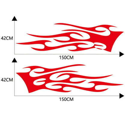 2 PCS/Set D-751 Flame Pattern Car Modified Decorative Sticker(Red) - Decorative Sticker by PMC Jewellery | Online Shopping South Africa | PMC Jewellery | Buy Now Pay Later Mobicred