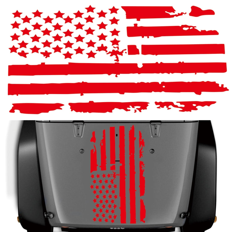 D-778 American Flag Pattern Car Modified Decorative Sticker(Red) - Decorative Sticker by PMC Jewellery | Online Shopping South Africa | PMC Jewellery | Buy Now Pay Later Mobicred