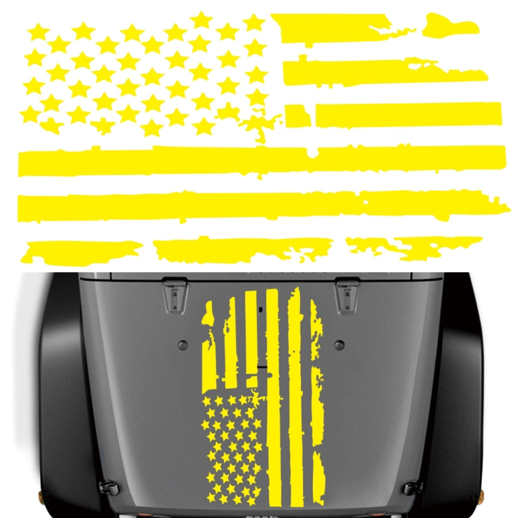 D-778 American Flag Pattern Car Modified Decorative Sticker(Yellow) - Decorative Sticker by PMC Jewellery | Online Shopping South Africa | PMC Jewellery | Buy Now Pay Later Mobicred