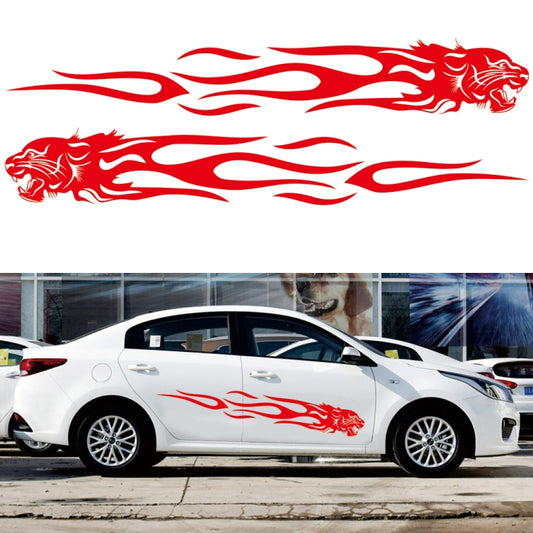 2 PCS/Set D-815 Flame Lion Pattern Car Modified Decorative Sticker(Red) - Decorative Sticker by PMC Jewellery | Online Shopping South Africa | PMC Jewellery | Buy Now Pay Later Mobicred