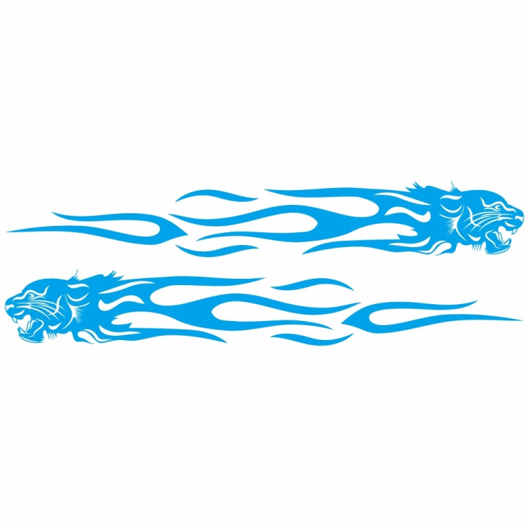 2 PCS/Set D-815 Flame Lion Pattern Car Modified Decorative Sticker(Blue) - Decorative Sticker by PMC Jewellery | Online Shopping South Africa | PMC Jewellery | Buy Now Pay Later Mobicred
