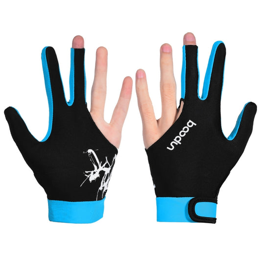 BOODUN M050912 Thin Breathable Men and Women Billiards Three Finger Single Gloves, Size:L(Sky Blue) - Others by BOODUN | Online Shopping South Africa | PMC Jewellery | Buy Now Pay Later Mobicred