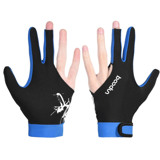 BOODUN M050912 Thin Breathable Men and Women Billiards Three Finger Single Gloves, Size:L(Navy Blue) - Others by BOODUN | Online Shopping South Africa | PMC Jewellery | Buy Now Pay Later Mobicred