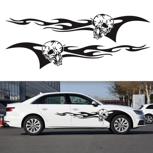 2 PCS/Set D-964 Skull Flame Pattern Car Modified Decorative Sticker(Black) - Decorative Sticker by PMC Jewellery | Online Shopping South Africa | PMC Jewellery | Buy Now Pay Later Mobicred