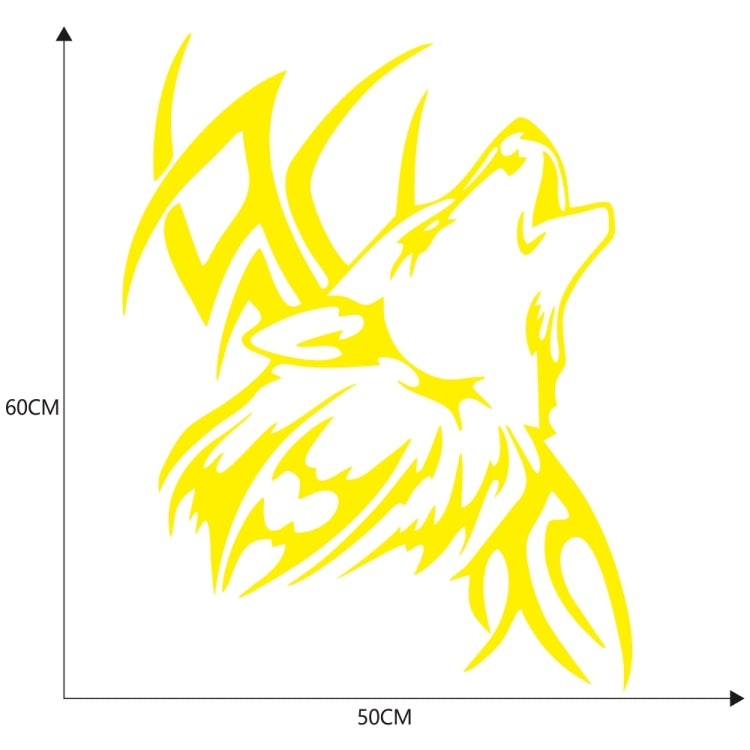 D-967 Wolf Tribe Pattern Car Modified Decorative Sticker(Yellow) - Decorative Sticker by PMC TechLife | Online Shopping South Africa | PMC TechLife | Buy Now Pay Later Mobicred