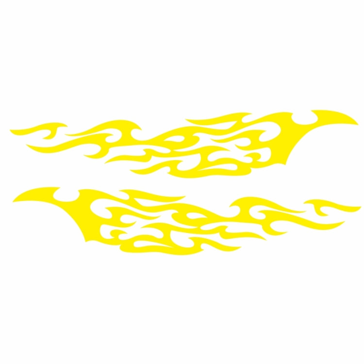 2 PCS/Set D-969 Flame Pattern Car Modified Decorative Sticker(Yellow) - Decorative Sticker by PMC Jewellery | Online Shopping South Africa | PMC Jewellery | Buy Now Pay Later Mobicred