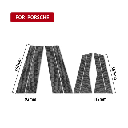 Car Carbon Fiber B-pillar Decorative Sticker for Porsche Cayenne 2010-2017, Left and Right Drive - Car Interior Mouldings by PMC Jewellery | Online Shopping South Africa | PMC Jewellery | Buy Now Pay Later Mobicred