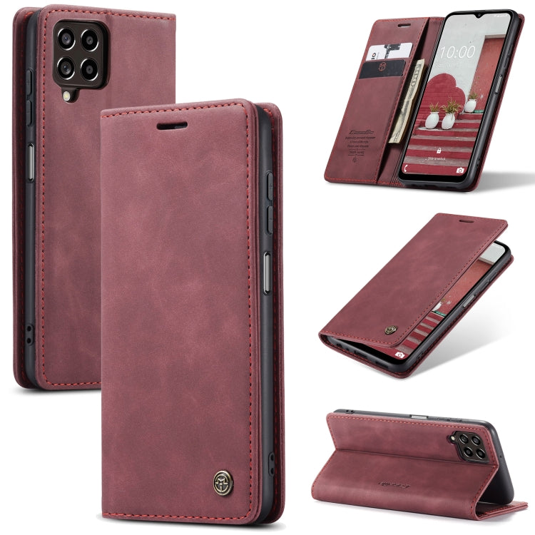 For Samsung Galaxy M33 5G CaseMe 013 Multifunctional Horizontal Flip Leather Phone Case(Wine Red) - Galaxy Phone Cases by CaseMe | Online Shopping South Africa | PMC Jewellery | Buy Now Pay Later Mobicred