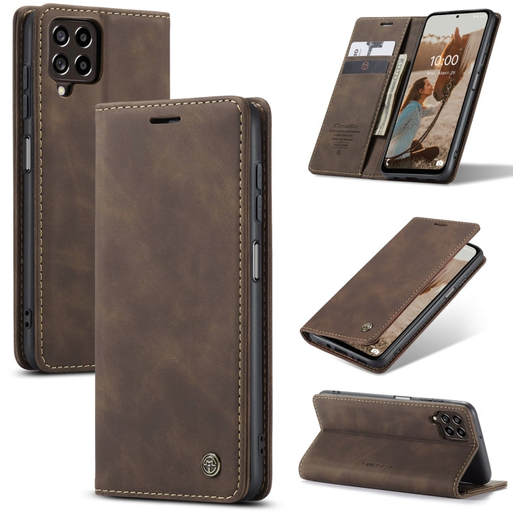 For Samsung Galaxy M53 5G CaseMe 013 Multifunctional Horizontal Flip Leather Phone Case(Coffee) - Galaxy Phone Cases by CaseMe | Online Shopping South Africa | PMC Jewellery | Buy Now Pay Later Mobicred