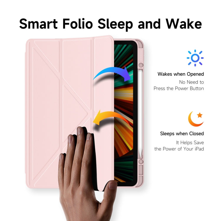 For iPad Pro 12.9 2022/2021/2020/2018 DUX DUCIS Magi Series Shockproof Tablet Case(Pink) - iPad Pro 12.9 (2020) Cases by DUX DUCIS | Online Shopping South Africa | PMC Jewellery | Buy Now Pay Later Mobicred