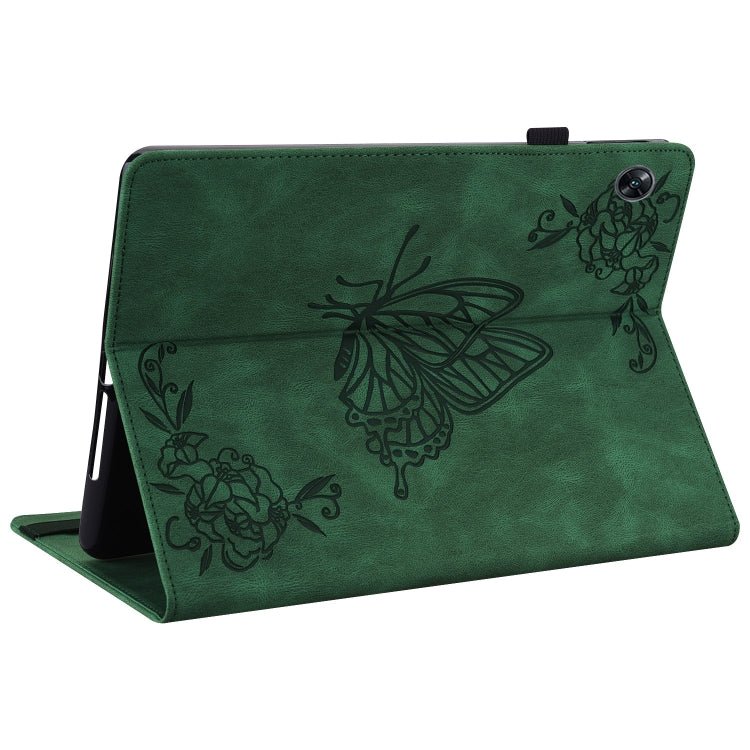 For OPPO Pad Air Butterfly Flower Embossed Leather Tablet Case(Green) - OPPO by PMC TechLife | Online Shopping South Africa | PMC TechLife | Buy Now Pay Later Mobicred