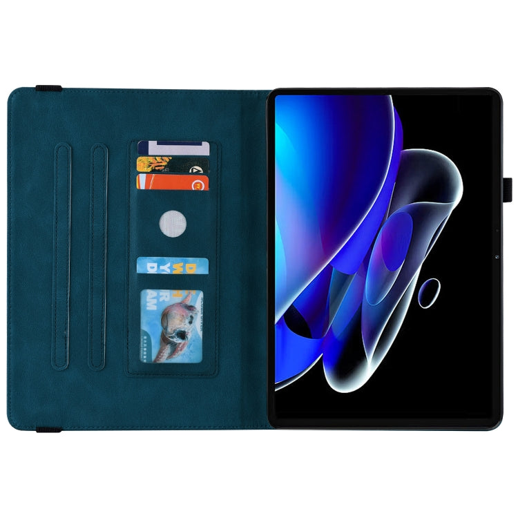 For Realme Pad X Butterfly Flower Embossed Leather Tablet Case(Blue) - Realme by PMC TechLife | Online Shopping South Africa | PMC TechLife | Buy Now Pay Later Mobicred