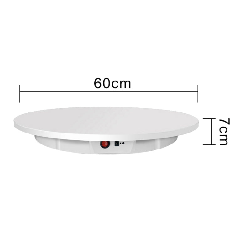 60cm Charging Rotating Display Stand Video Shooting Turntable, Load: 100kg, Power Plug:US Plug(White) -  by PMC TechLife | Online Shopping South Africa | PMC TechLife | Buy Now Pay Later Mobicred