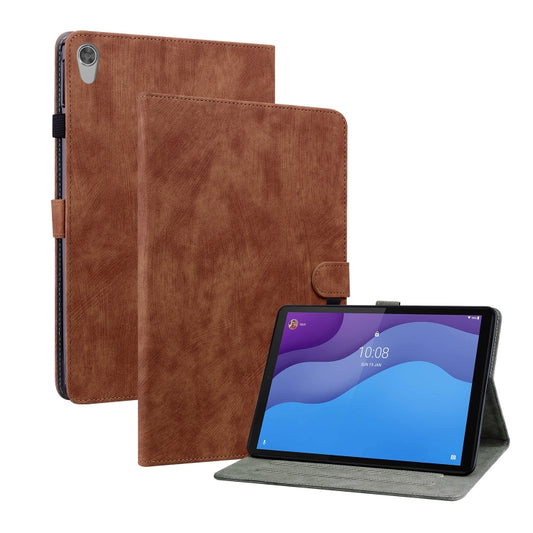 For Lenovo Tab M10 HD Gen 2 Tiger Pattern PU Tablet Case(Brown) - Lenovo by PMC Jewellery | Online Shopping South Africa | PMC Jewellery | Buy Now Pay Later Mobicred