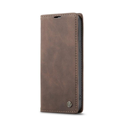 For iPhone 14 CaseMe-013 Multifunctional Retro Frosted Leather Phone Case (Coffee) - iPhone 14 Cases by CaseMe | Online Shopping South Africa | PMC Jewellery | Buy Now Pay Later Mobicred