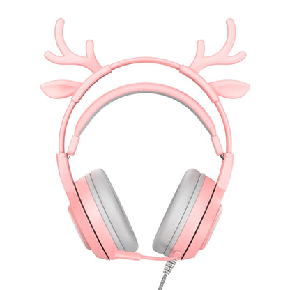 SOYTO SY-G25 Antlers RGB HD Microphone 3D Space Sound Wired Gaming Headset(Pink) - Multimedia Headset by SOYTO | Online Shopping South Africa | PMC Jewellery | Buy Now Pay Later Mobicred