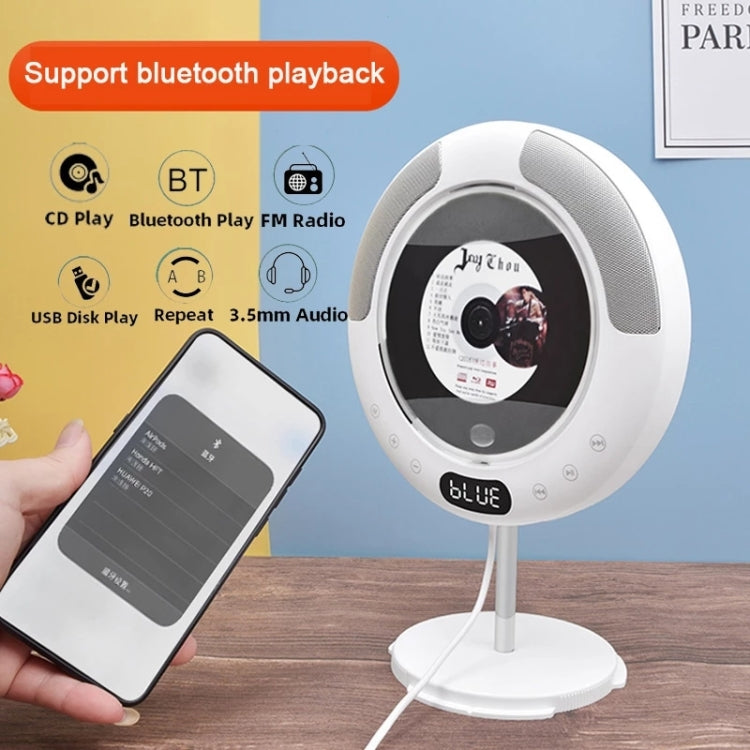 Kecag KC-607 Wall Mounted Bluetooth Compact Disc Album CD Player(White) - free shipping - PMC Jewellery - Order now!