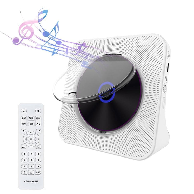Kecag KC-806 2A Retro Bluetooth Music Disc Album CD Player, Specification:Plug-in Version(White) - free shipping - PMC Jewellery - Order now!