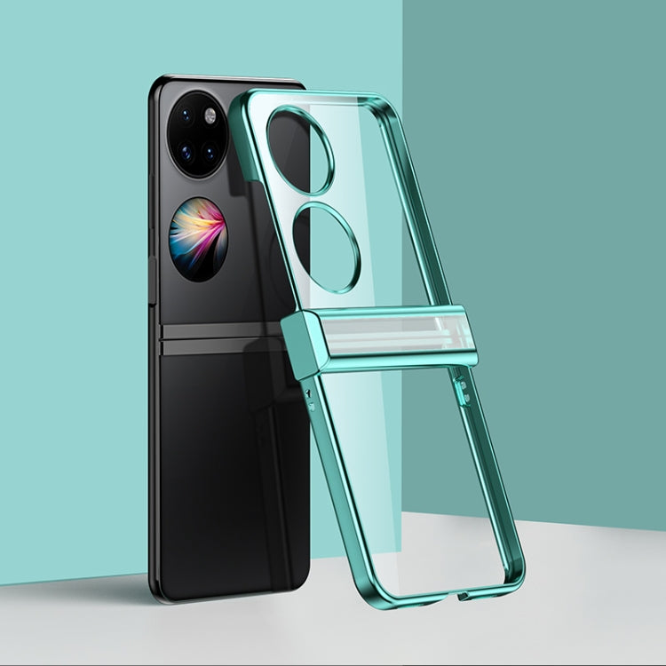 For Huawei P50 Pocket Electroplating PC Full Coverage Shockproof Phone Case(Green) - Huawei Cases by PMC TechLife | Online Shopping South Africa | PMC TechLife | Buy Now Pay Later Mobicred