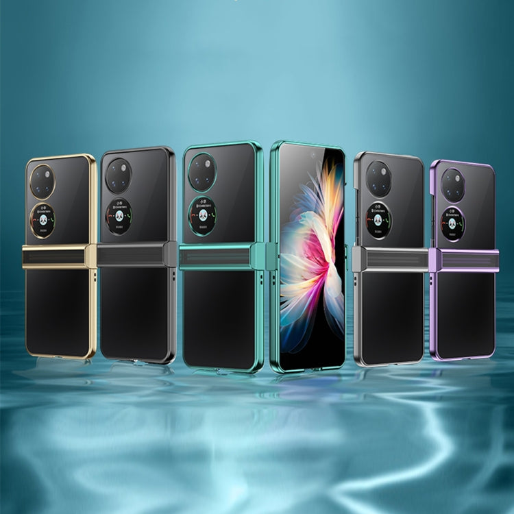 For Huawei P50 Pocket Electroplating PC Full Coverage Shockproof Phone Case(Gold) - Huawei Cases by PMC TechLife | Online Shopping South Africa | PMC TechLife | Buy Now Pay Later Mobicred