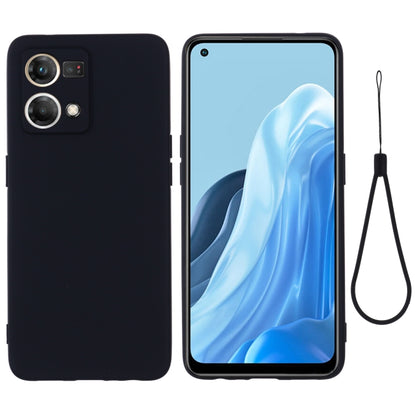 For OPPO Reno 7 4G Global/F21 Pro 4G Pure Color Liquid Silicone Shockproof Full Coverage Phone Case(Black) - OPPO Cases by PMC Jewellery | Online Shopping South Africa | PMC Jewellery | Buy Now Pay Later Mobicred