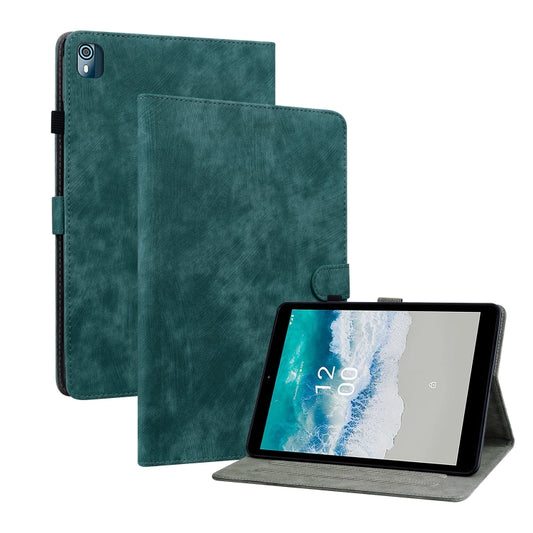 For Nokia T10 Tiger Pattern PU Tablet Case(Dark Green) - Nokia by PMC Jewellery | Online Shopping South Africa | PMC Jewellery | Buy Now Pay Later Mobicred