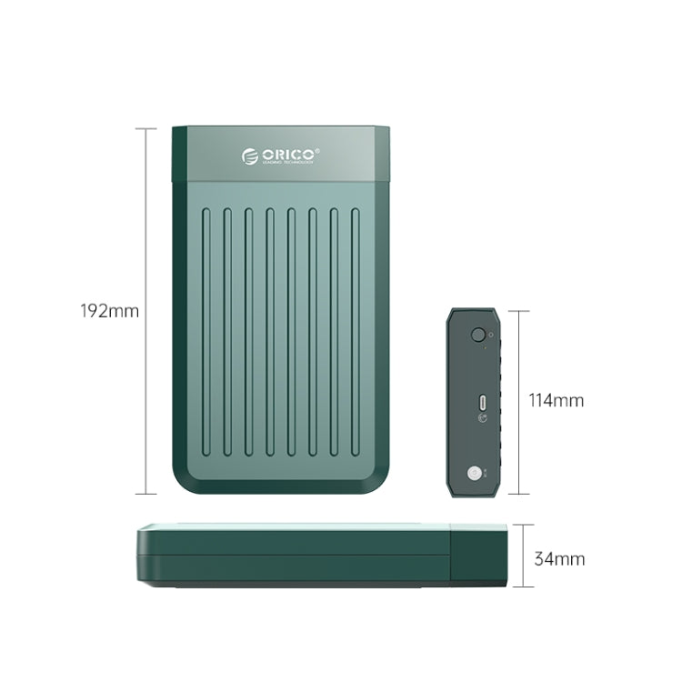 ORICO M35C3-GR 3.5 inch USB3.1 Gen1 Type-C Hard Drive Enclosure(Green) - External Hard Drives by ORICO | Online Shopping South Africa | PMC Jewellery | Buy Now Pay Later Mobicred