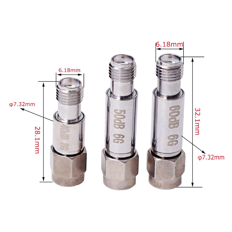 8dBi SMA Attenuator DC-6GHz SMA Coaxial Fixed Connectors - Connectors by PMC TechLife | Online Shopping South Africa | PMC TechLife | Buy Now Pay Later Mobicred