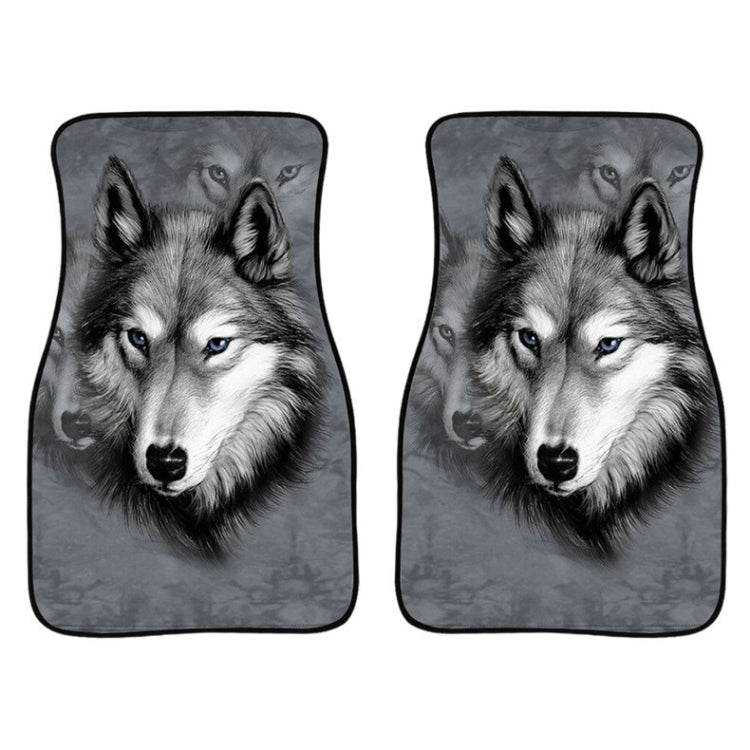 2 in 1 Universal Printing Auto Car Floor Mats Set, Style:Grey Wolf - Floor Mats by PMC Jewellery | Online Shopping South Africa | PMC Jewellery | Buy Now Pay Later Mobicred