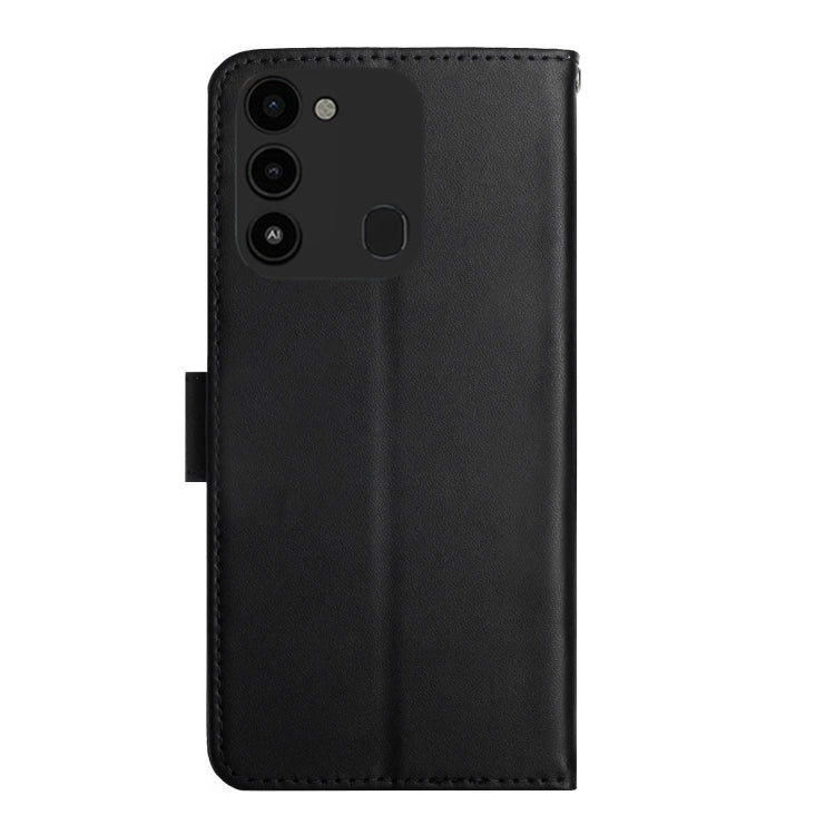 For Tecno Spark Go 2022 Genuine Leather Fingerprint-proof Horizontal Flip Phone Case(Black) - Tecno Cases by PMC TechLife | Online Shopping South Africa | PMC TechLife | Buy Now Pay Later Mobicred