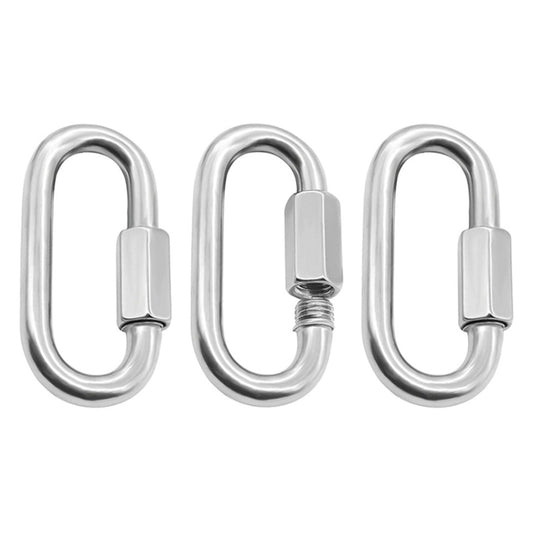 3 PCS 6mm 304 Stainless Steel Quick Connect Ring Runway Buckle - Hooks by PMC Jewellery | Online Shopping South Africa | PMC Jewellery | Buy Now Pay Later Mobicred