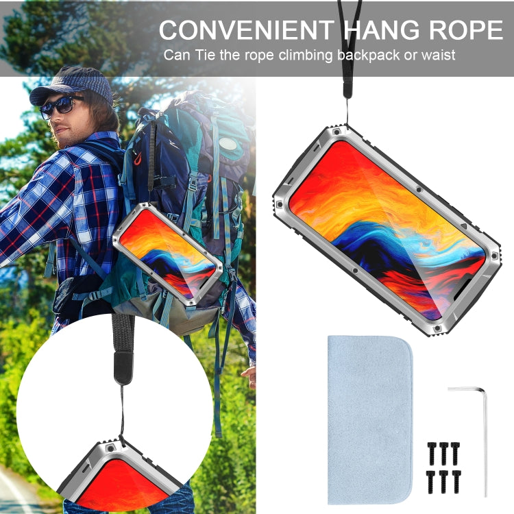 For iPhone 14 Plus R-JUST Shockproof Waterproof Dust-proof Case with Holder (Silver) - free shipping - PMC TechLife - Order now!