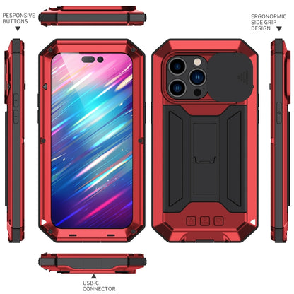 For iPhone 14 Pro R-JUST Shockproof Life Waterproof Dust-proof Case(Red) - iPhone 14 Pro Cases by R-JUST | Online Shopping South Africa | PMC Jewellery