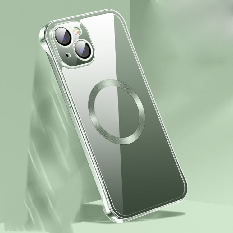 For iPhone 14 Plus Frameless Glass CD MagSafe Case (Dark Green) - free shipping - PMC Jewellery - Order now!
