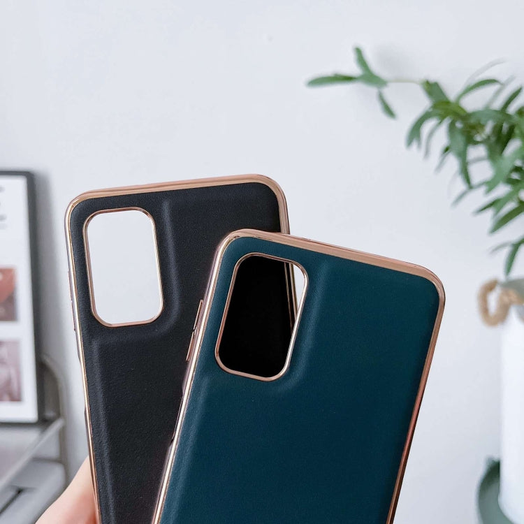 For Samsung Galaxy A33 5G Genuine Leather Xiaoya Series Nano Electroplating Phone Case(Coffee) - Galaxy Phone Cases by PMC Jewellery | Online Shopping South Africa | PMC Jewellery