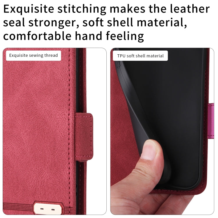 For Asus Zenfone 9 Magnetic Clasp Flip Leather Phone Case(Red) - ASUS Cases by PMC TechLife | Online Shopping South Africa | PMC TechLife