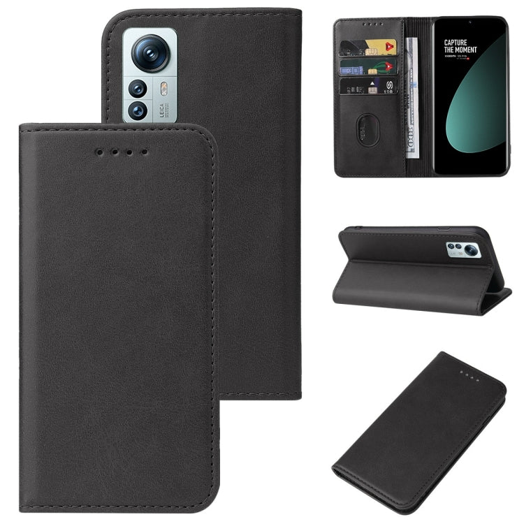 For Xiaomi 12S Pro Magnetic Closure Leather Phone Case(Black) - Xiaomi Cases by PMC TechLife | Online Shopping South Africa | PMC TechLife