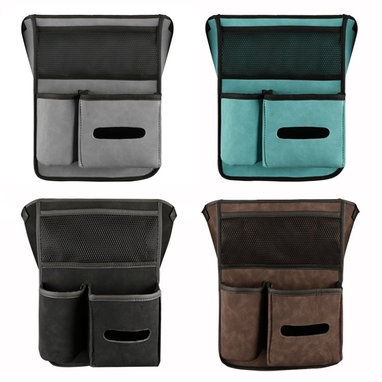 Car Center Console Hanging Bag Sheepskin Leather Storage Bag(Blue) - Seat Accessories by PMC TechLife | Online Shopping South Africa | PMC TechLife | Buy Now Pay Later Mobicred