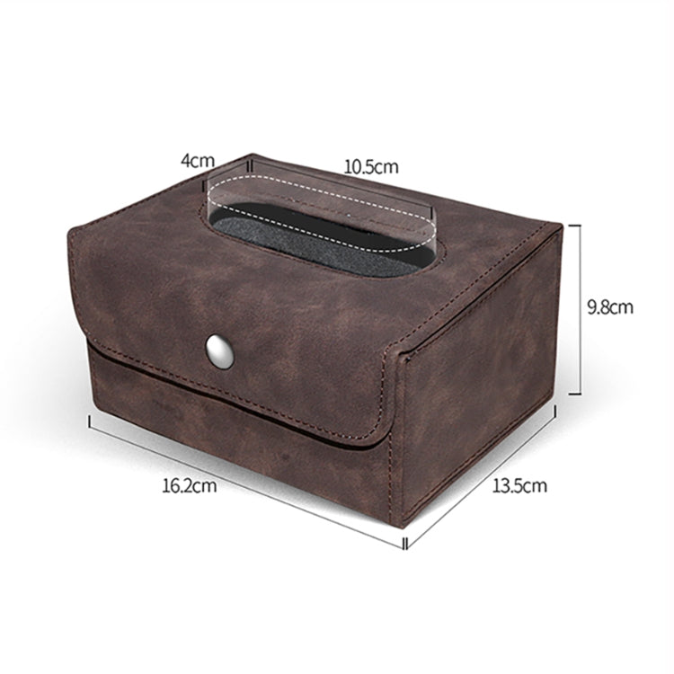 Car Hanging Type Tissue Box Sheepskin Leather Facial Tissue Case(Blue) - Tissue Boxes by PMC TechLife | Online Shopping South Africa | PMC TechLife | Buy Now Pay Later Mobicred