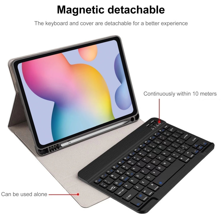 Square Cap Bluetooth Keyboard Leather Case with Pen Slot For Samsung Galaxy Tab S7(Dark Blue) - Samsung Keyboard by PMC TechLife | Online Shopping South Africa | PMC TechLife