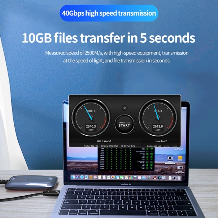 PD240W 40Gbps Dual Type-C USB4 Compatible Fast Charging Data Cable, Length:1m(Black) - USB-C & Type-C Cable by PMC TechLife | Online Shopping South Africa | PMC TechLife | Buy Now Pay Later Mobicred