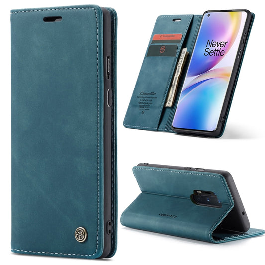 For OnePlus 8 Pro CaseMe Multifunctional Horizontal Flip Leather Case, with Card Slot & Holder & Wallet(Blue) - OnePlus Cases by CaseMe | Online Shopping South Africa | PMC Jewellery | Buy Now Pay Later Mobicred