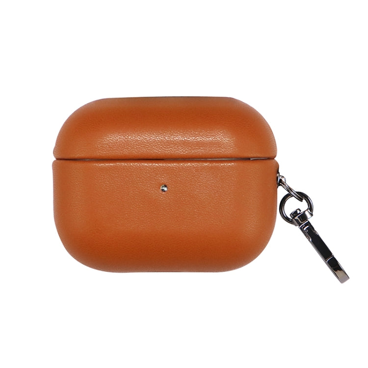 For Apple AirPods 3 PU Leather Wireless Bluetooth Earphone Protective Case(Brown) - For AirPods 3 by PMC Jewellery | Online Shopping South Africa | PMC Jewellery | Buy Now Pay Later Mobicred