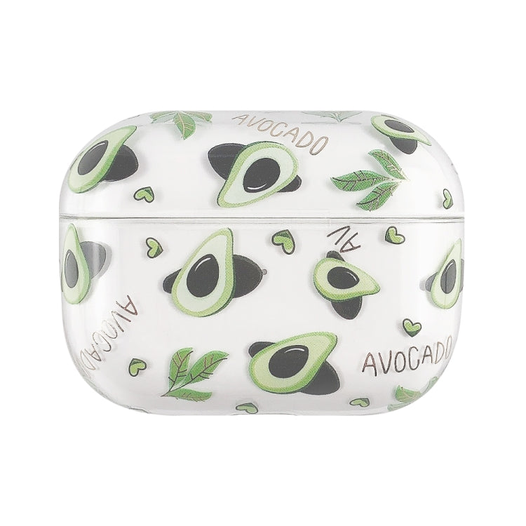 For AirPods Pro 2 Bronzing Fruit Pattern PC Earphone Hard Protective Case(Avocado) - For AirPods Pro 2 by PMC Jewellery | Online Shopping South Africa | PMC Jewellery | Buy Now Pay Later Mobicred