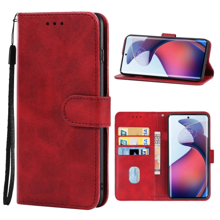 For Motorola Moto G72 Leather Phone Case(Red) - Motorola Cases by PMC Jewellery | Online Shopping South Africa | PMC Jewellery | Buy Now Pay Later Mobicred