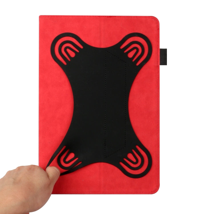 For 10 inch Life Tree Pattern Flip Universal Leather Tablet Case(Red) - 10 - 11 inch by PMC TechLife | Online Shopping South Africa | PMC TechLife | Buy Now Pay Later Mobicred
